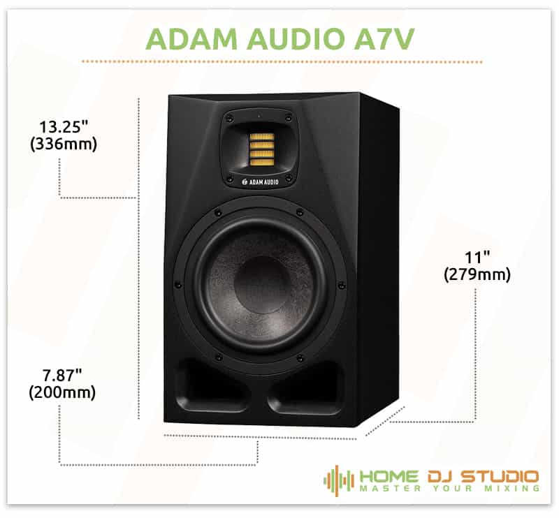 ADAM Audio A7V Dimensions.