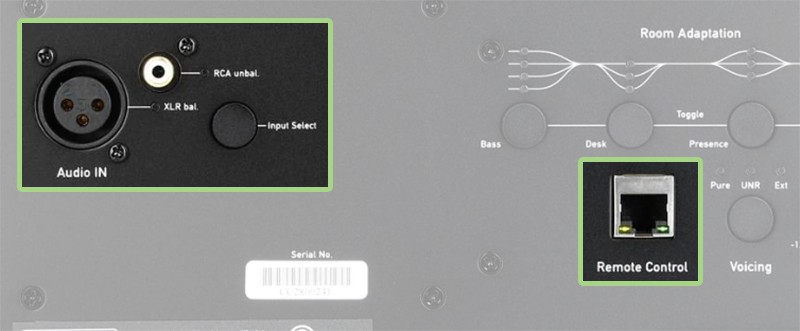 ADAM Audio A8H Connection Options.