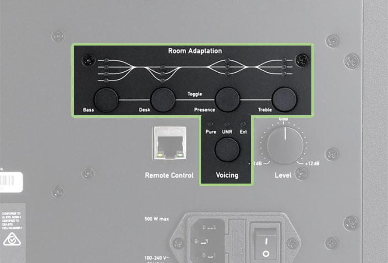 ADAM Audio A8H Tuning Options.