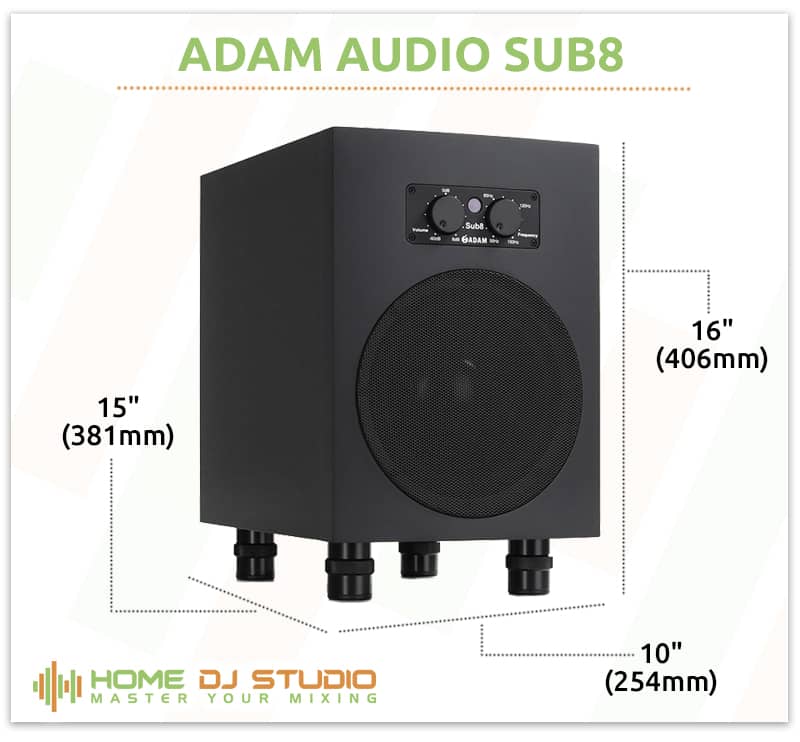 ADAM Audio Sub8 Dimensions.