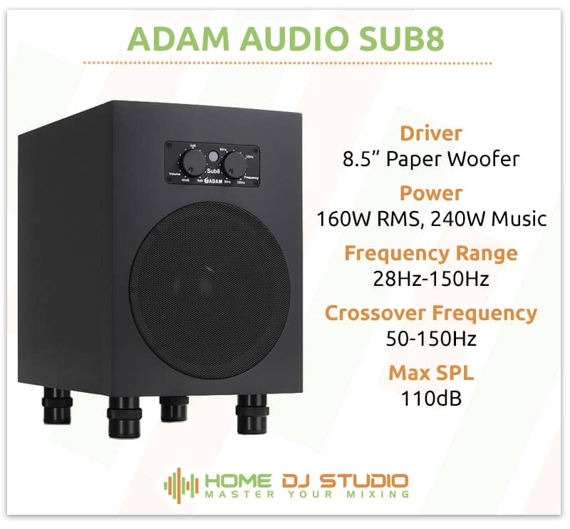 ADAM Audio Sub8 Specifications.
