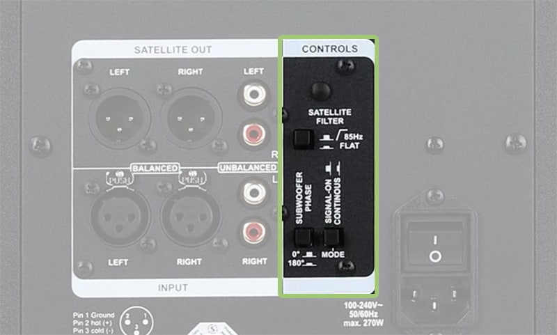 ADAM Audio Sub8 Rear Tuning Options.