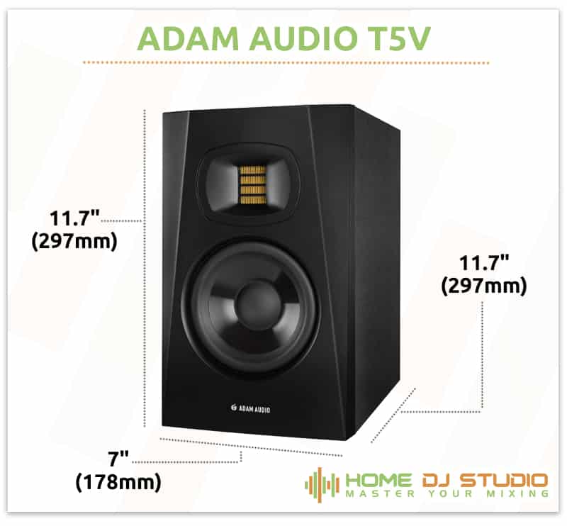 ADAM Audio T5V Dimensions.