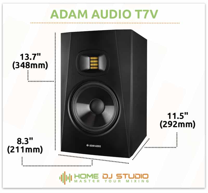 Adam Audio T7V Dimensions.