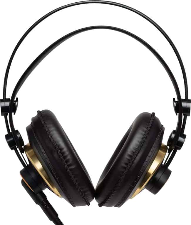 Front view of the AKG K240 headphones.