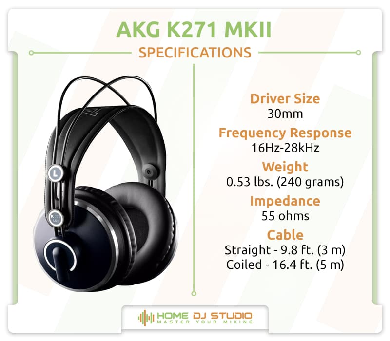 AKG K271 MKII Specifications.