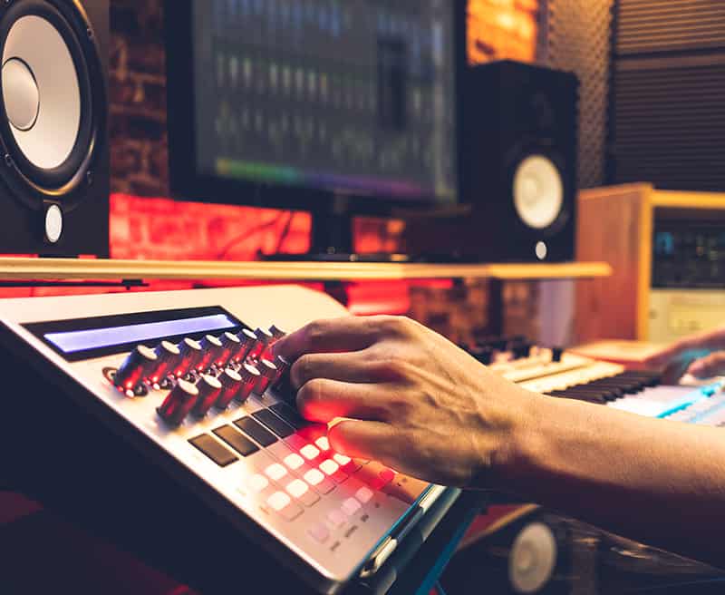 Home music studio.