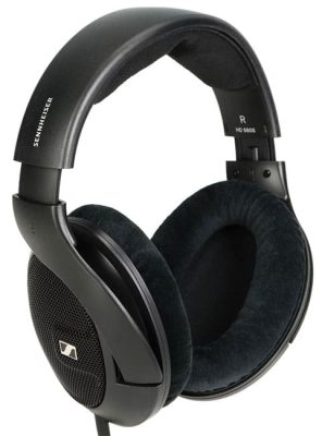 Three quarter view of the Sennheiser HD 560S headphones.