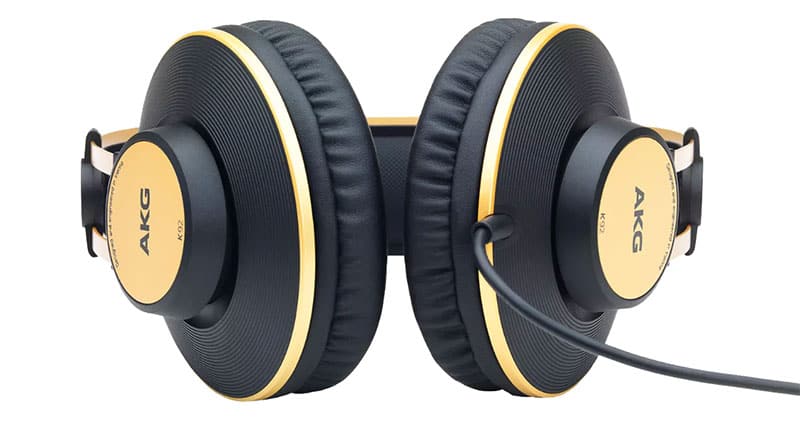 Bottom view of the AKG K92 headphones.