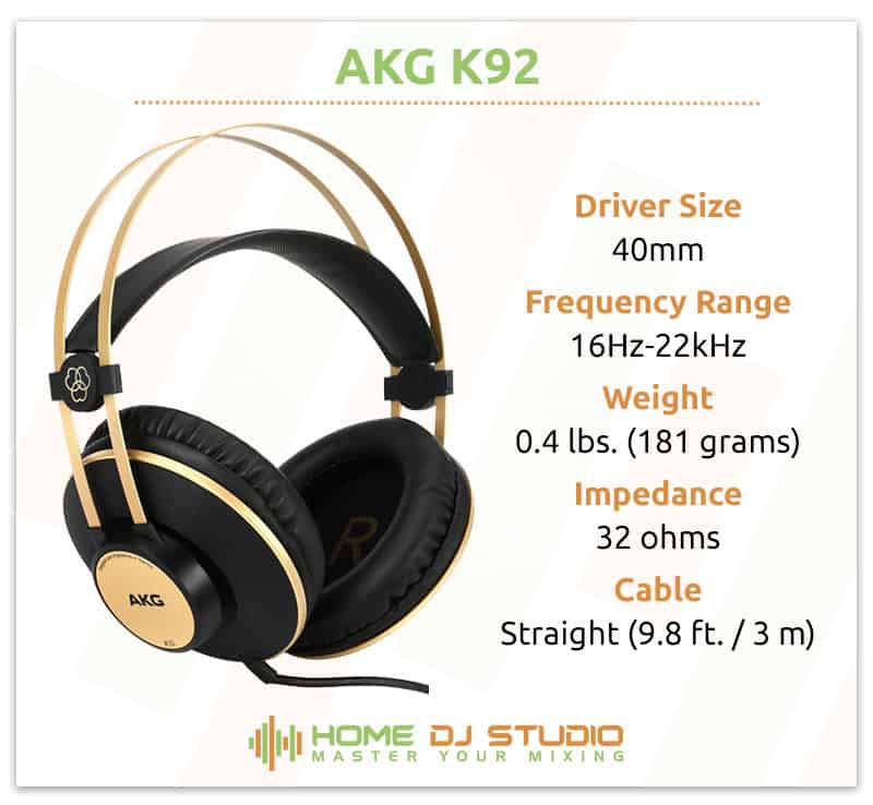 AKG K92 Specifications.