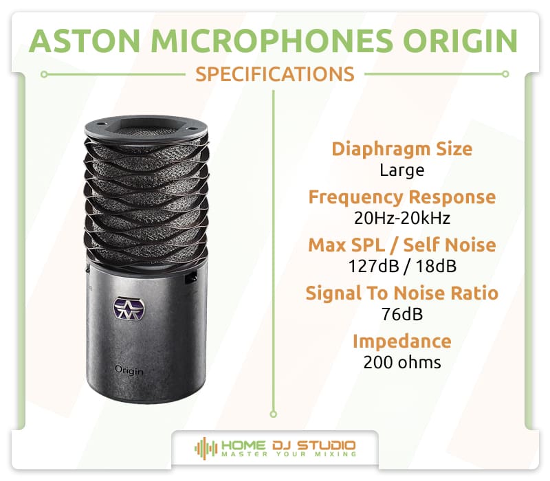 Aston Microphones Origin Specifications.
