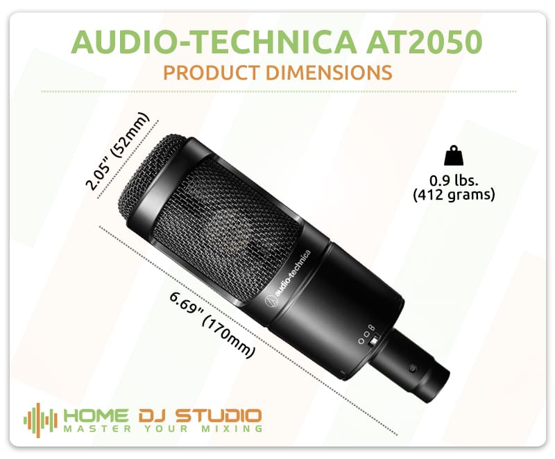 Audio-Technica AT2050 Dimensions.