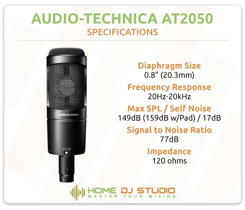 Audio-Technica AT2050 Specifications.