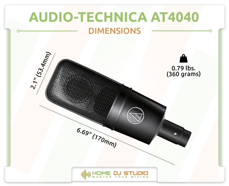 Audio-Technica AT4040 Dimensions.