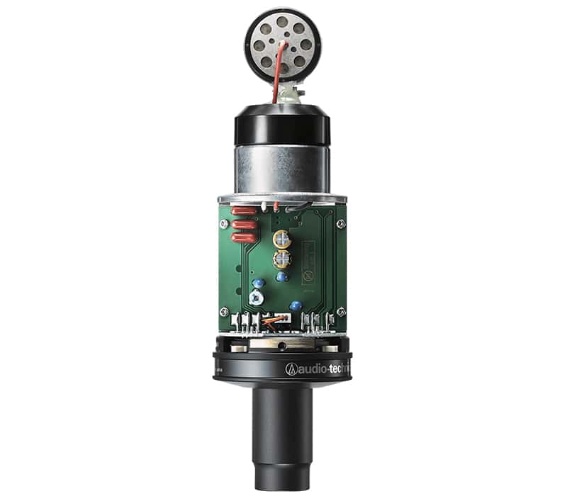 The internal components of the Audio-Technica AT4050 microphone.