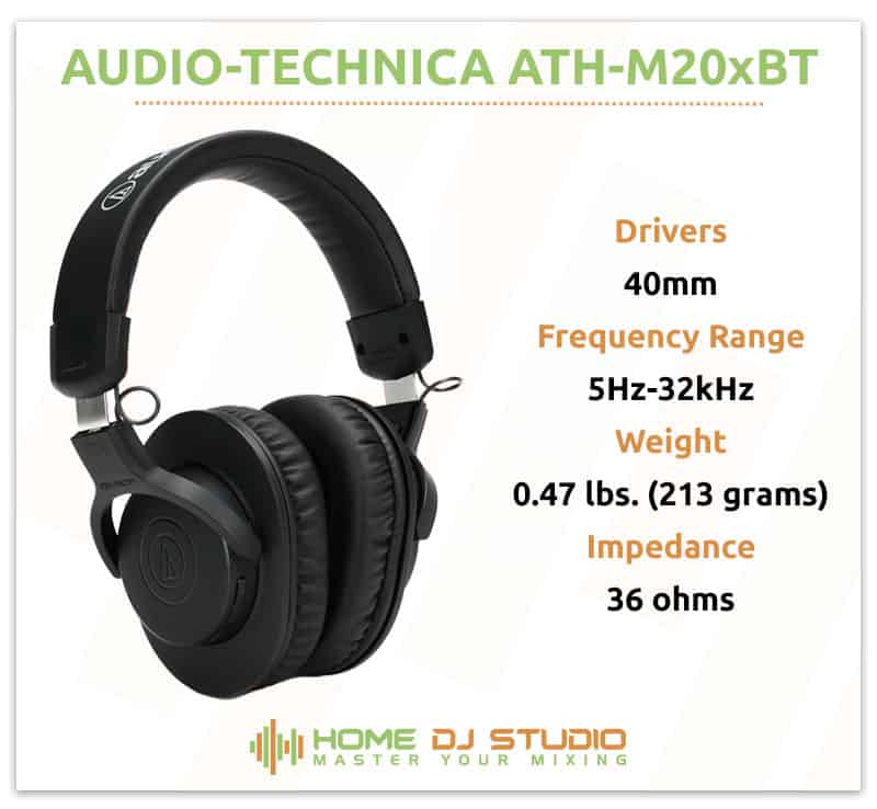 Audio-Technica ATH-M20xBT Specifications.