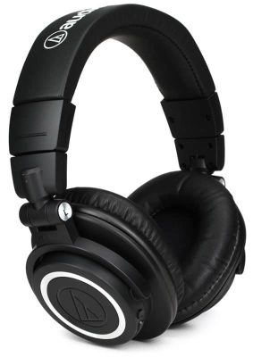 Three quarter view of the Audio-Technica ATH-M50x-BT2 Headphones