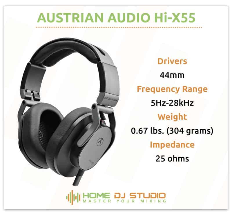 Austrian Audio Hi-X55 Specifications.
