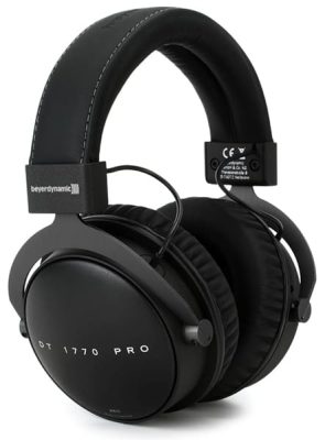 Three-quarter view of the Beyerdynamic DT 1770 Pro headphones.