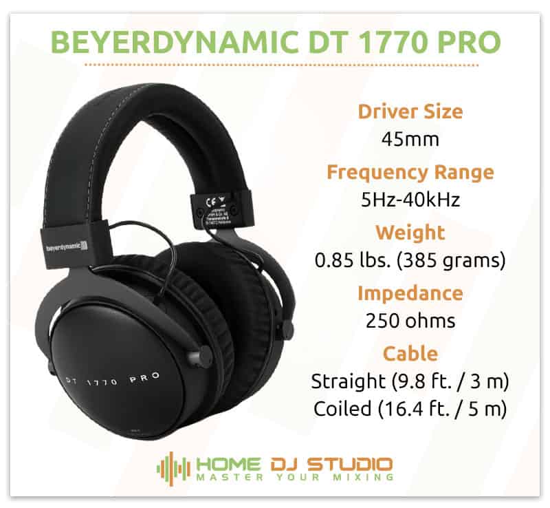 Beyerdynamic DT 1770 Pro Specifications.