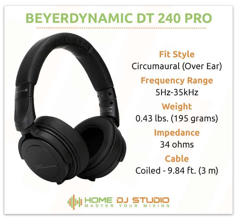 Beyerdynamic DT 240 PRO Specifications.