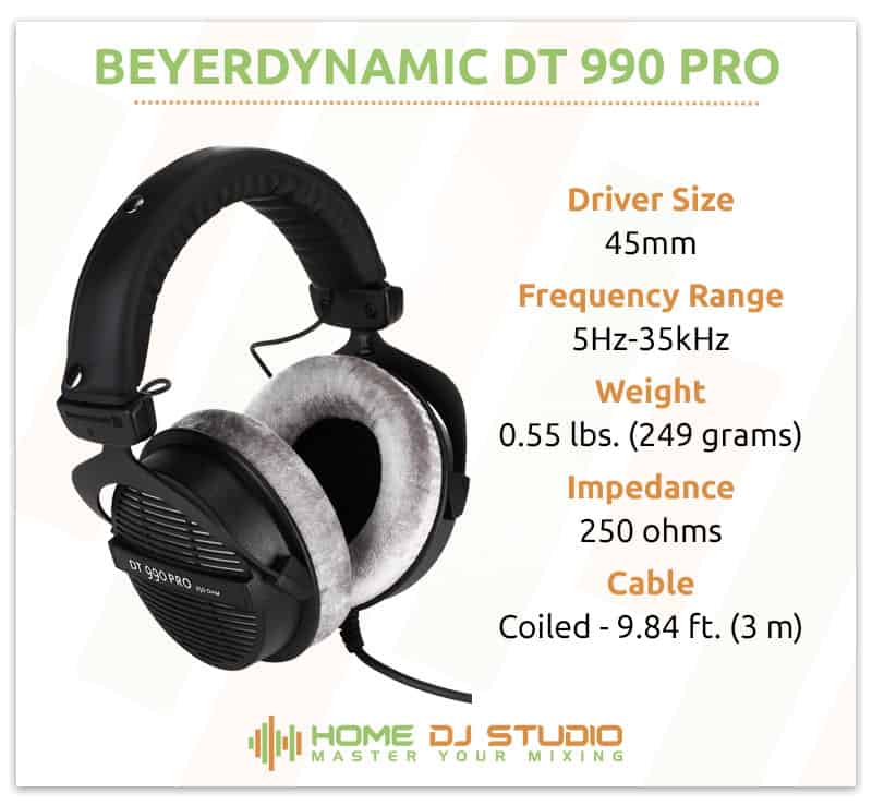 Beyerdynamic DT 990 Pro Specifications.