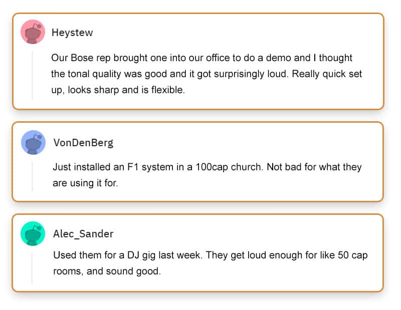 Bose F1 Reviews