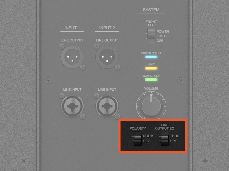 Bose F1 subwoofer tuning options.