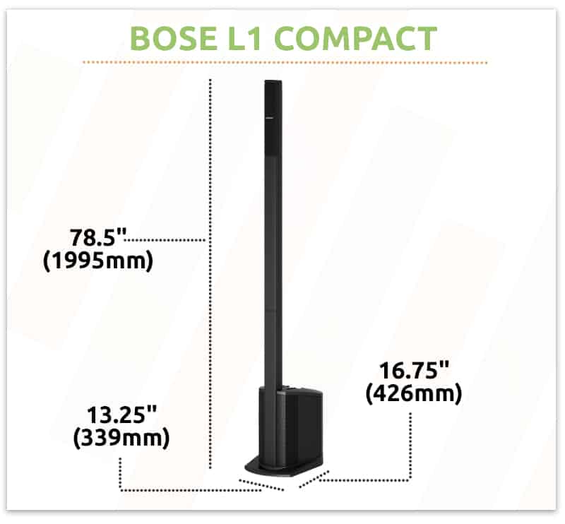 Bose L1 Compact Dimensions
