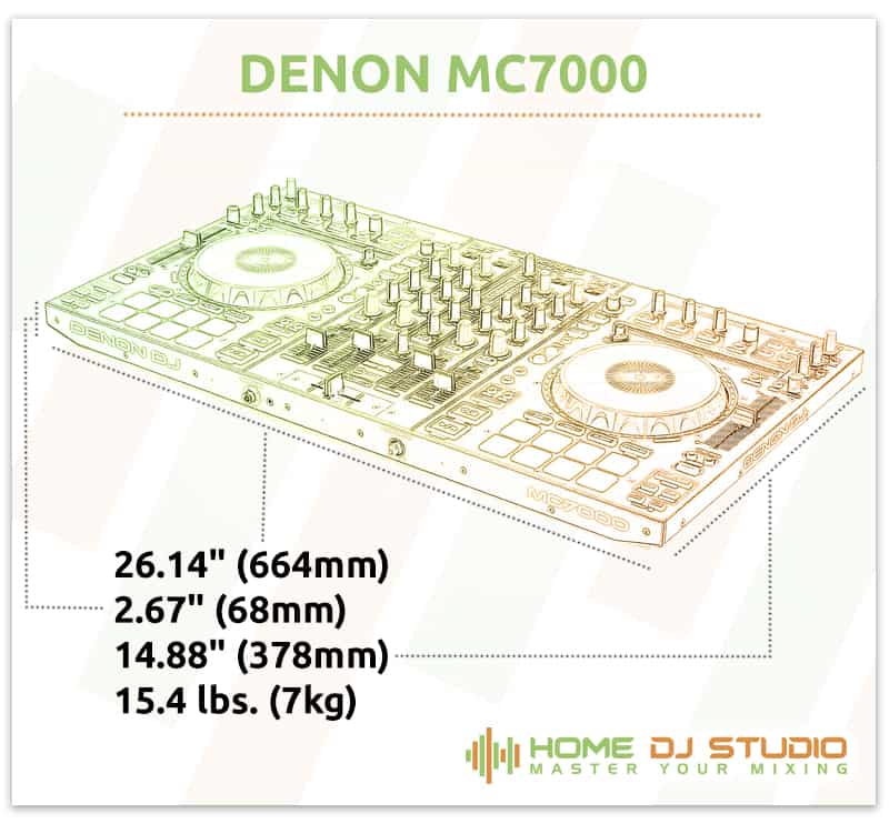 Denon MC7000 Dimensions