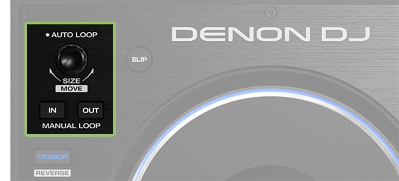 Denon Prime 4 Plus Looping Knob.