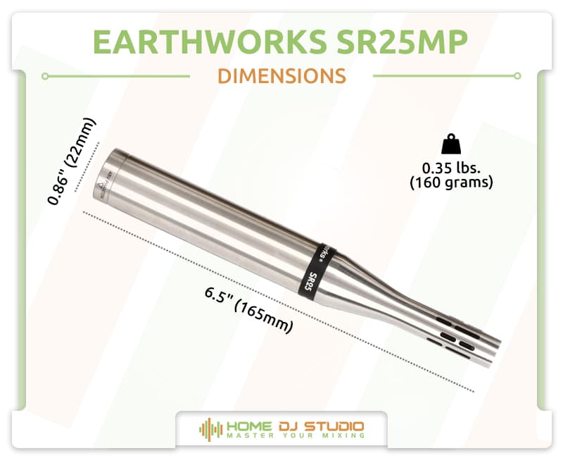 Earthworks SR25mp Dimensions.