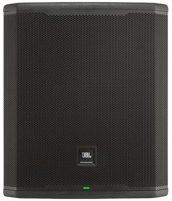 Front view of the JBL PRX918XLF PA subwoofer.