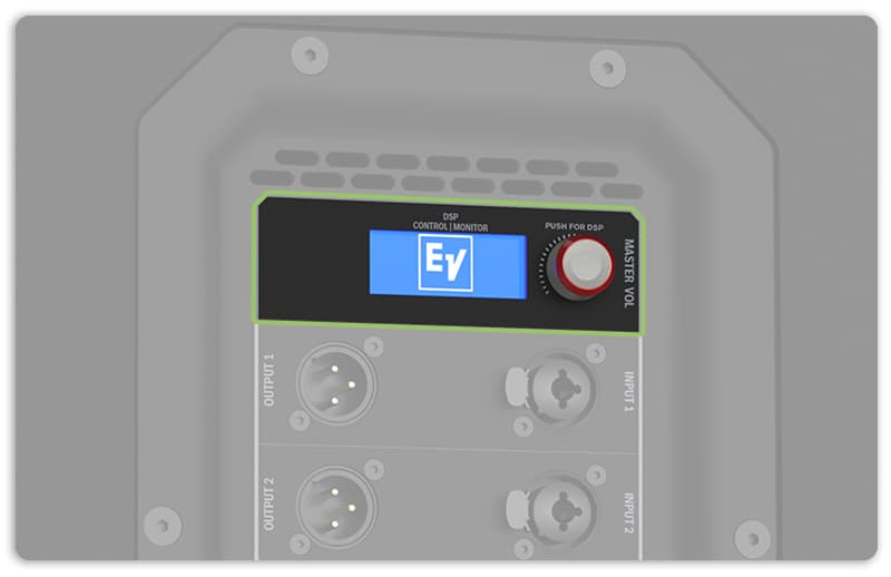 Electro-Voice EKX-15SP DSP Controls.