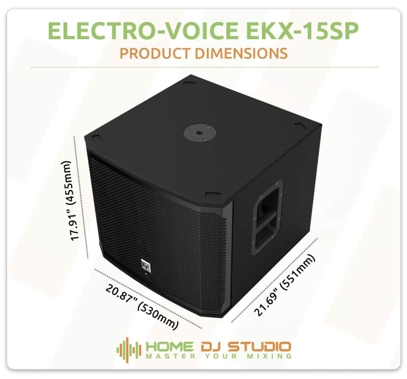 Electro-Voice EKX-15SP Dimensions.