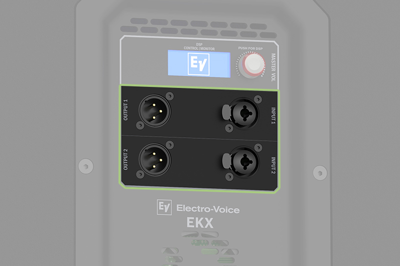 Electro-Voice EKX-18SP Connection Options.