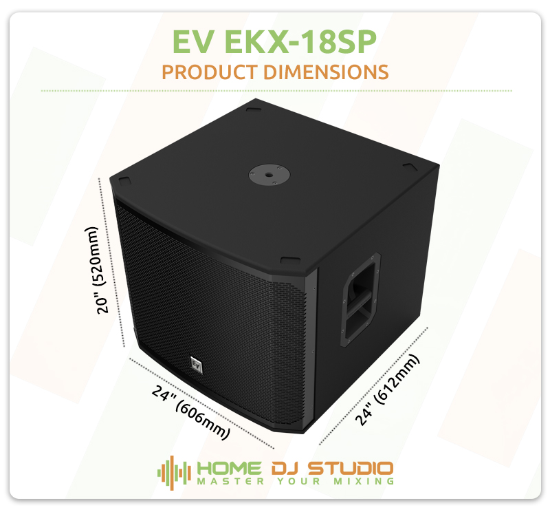 Electro-Voice EKX-18SP Dimensions.