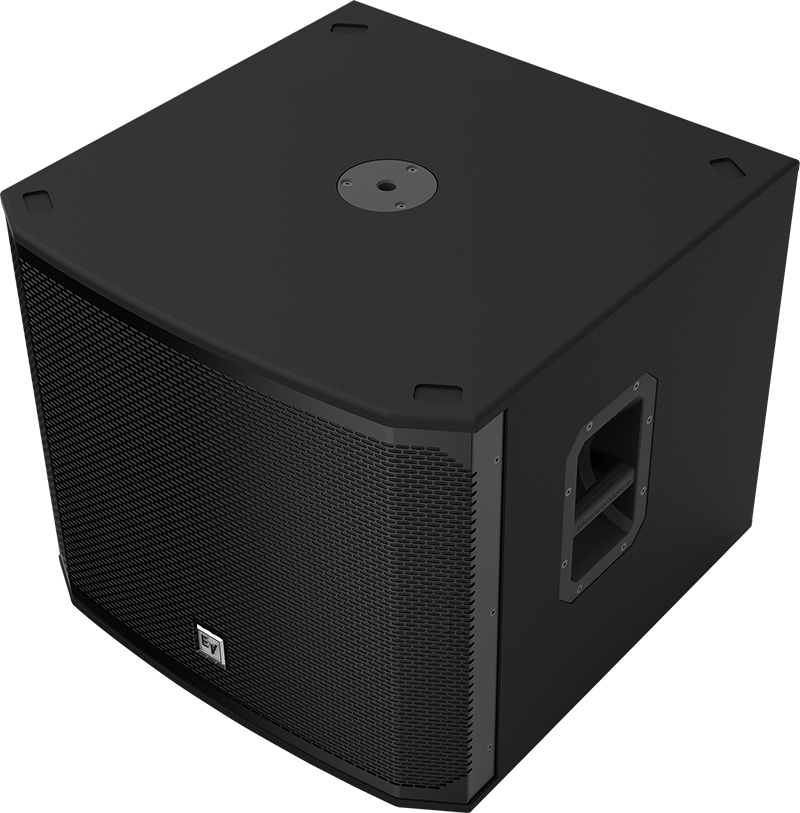 Top Angle view of the Electro-Voice EKX-18SP subwoofer.