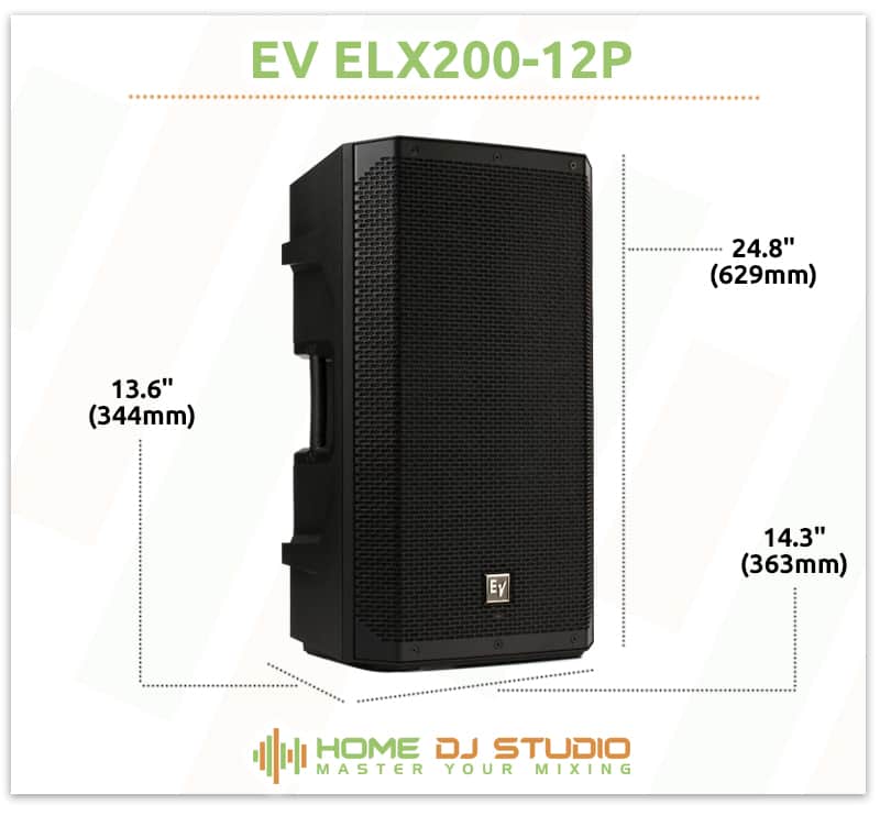 EV ELX200-12P Dimensions.
