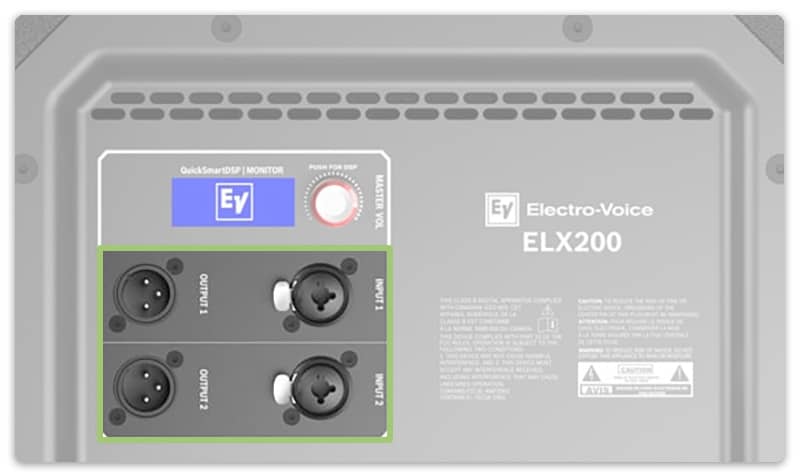 Electro-Voice ELX200-SP Connection Options.