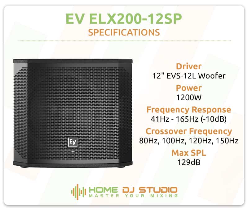 Electro-Voice ELX200-SP Specifications.