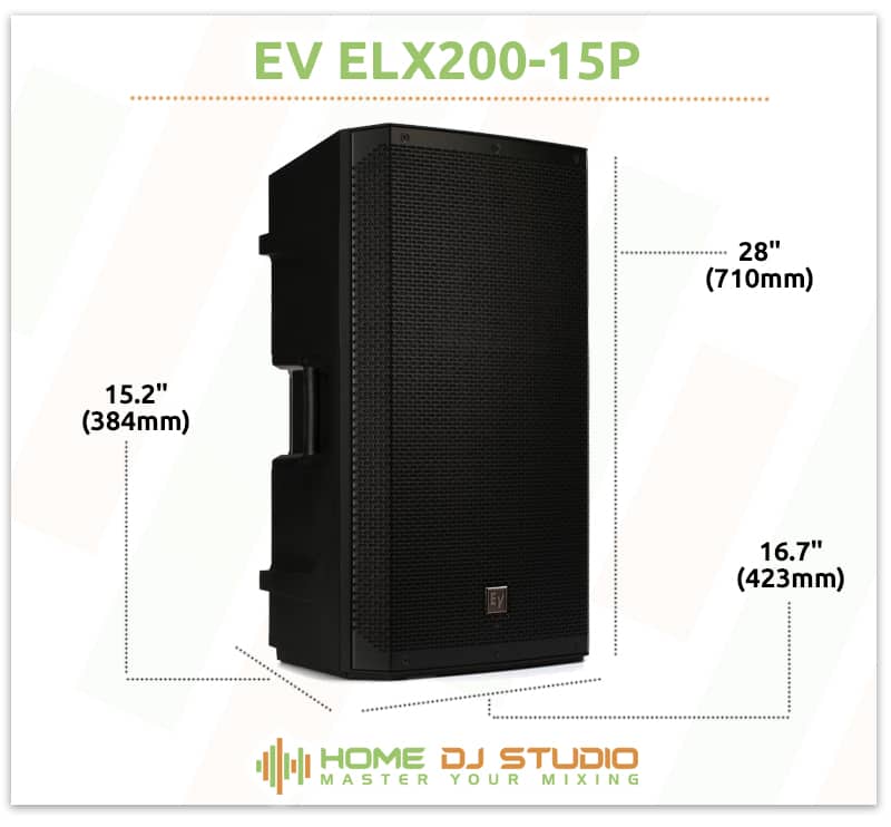 EV ELX200-15P Dimensions.