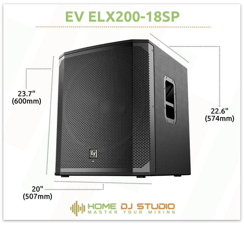 EV ELX200-18SP Dimensions.