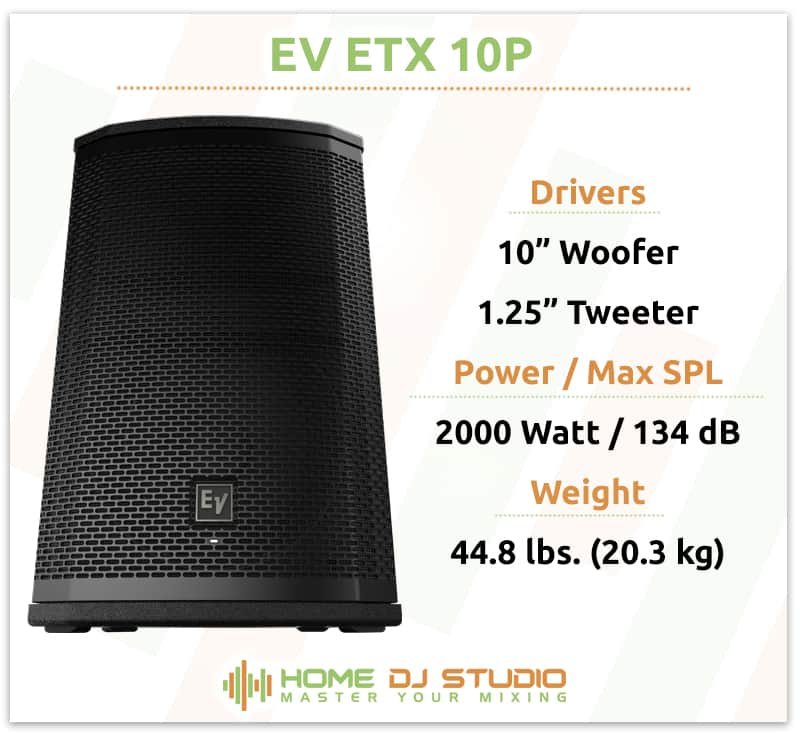 EV ETX 10P Specifications.