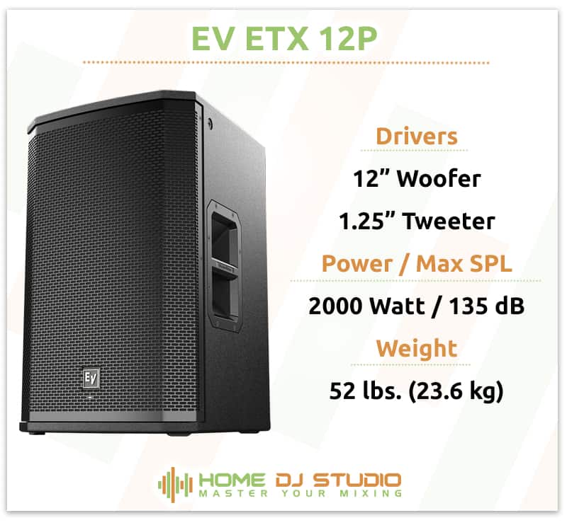EV ETX 12P Specifications.