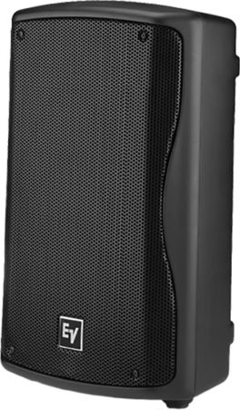 Three quarter view of the Electro Voice ZXA1 speaker