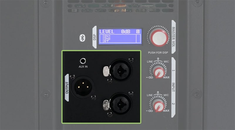 Electro-Voice ZLX-15BT Connection Options.
