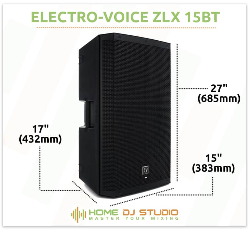 Electro-Voice ZLX-15BT Dimensions