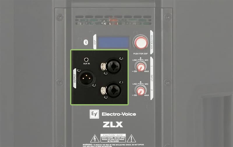 Electro-Voice ZLX-12BT Connections