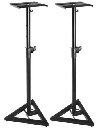 Front view of the On-Stage Stands SMS6000-P studio monitor stands.
